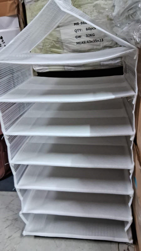 Hanging Closet Foldable Organizer – 6-Slot Space-Saving Wardrobe Storage Rack