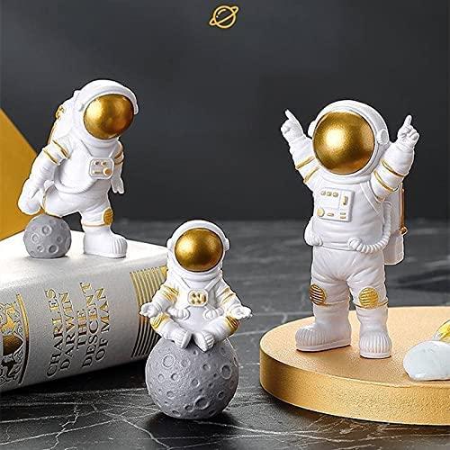 Golden Astronaut Spaceman Figurine Set – Futuristic Space Décor for Home & Office | Barato Cart