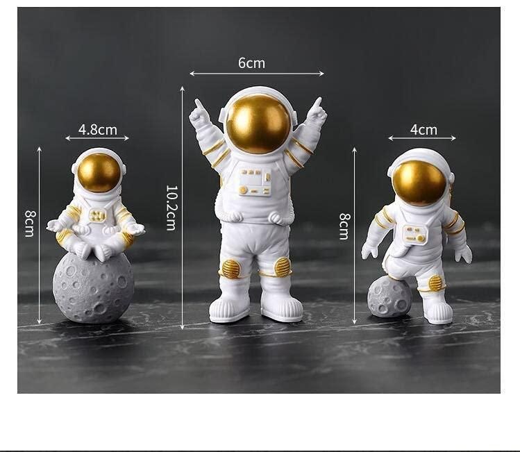 Golden Astronaut Spaceman Figurine Set – Futuristic Space Décor for Home & Office | Barato Cart