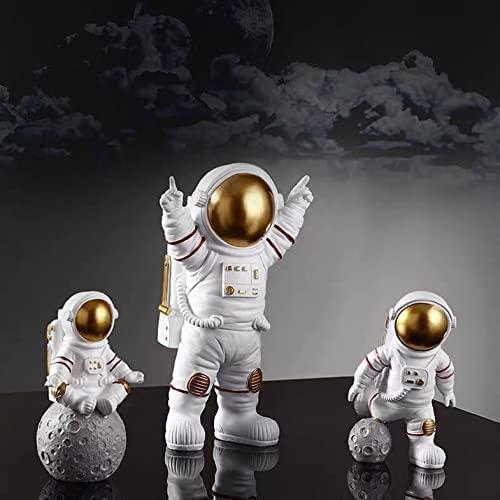 Golden Astronaut Spaceman Figurine Set – Futuristic Space Décor for Home & Office | Barato Cart