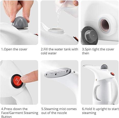 2-in-1 Handheld Garment & Facial Steamer – Barato Cart’s Fast-Heat Travel Iron Brush!